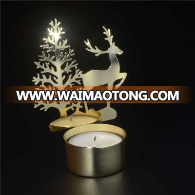 Stylish Design metal christmas tree deer antler shadow candle holder